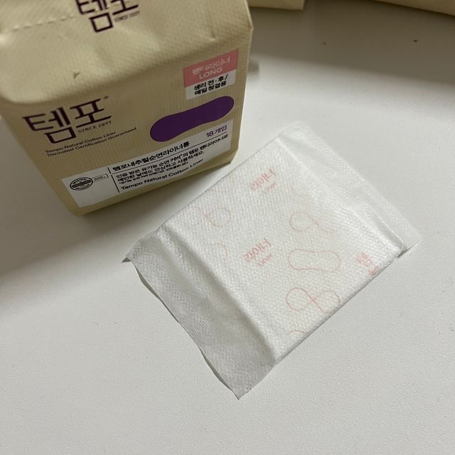 N[템포] 템포 패드 내추럴 순면 생리대 SET(중형 슬림 + 대형 + 라이너) 리뷰 사진