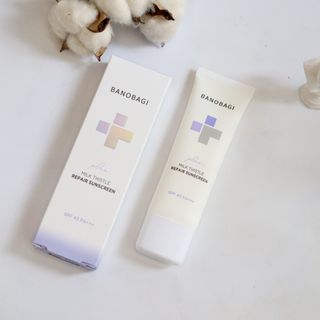 바노바기 코스메틱 바노바기 밀크씨슬 리페어 시카 선스크린 플러스 50ml — 5점을 준 리뷰어가 2023년 1월 올린 사용 사진
