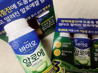 LIVE 매일바이오 알로에 드링킹 요거트 — 5점을 준 리뷰어가 2022년 4월 올린 사용 사진