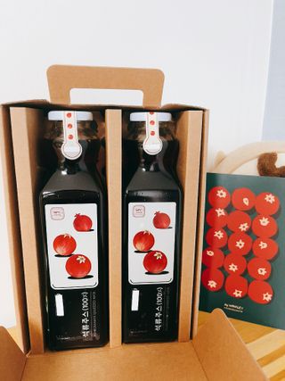 [바이윙클] 페르시아 유기농 석류 착즙주스 750ml 2병 + 선물박스 세트 — 5점을 준 리뷰어가 2022년 3월 올린 사용 사진