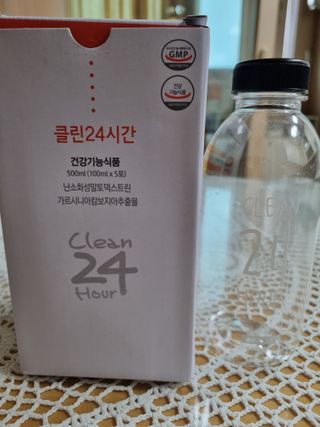 클린24시간 1BOX(5포) + 전용보틀(500ml) — 3.5점을 준 리뷰어가 2022년 8월 올린 사용 사진