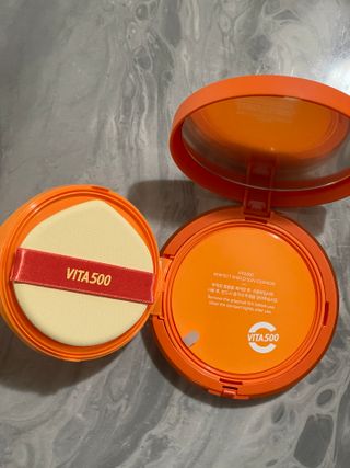 광동생활건강 MF[광동] 비타500✨주름개선·미백·SPF50+🌞퍼펙트쉴드 빅 선쿠션 본품 — 4.5점을 준 리뷰어가 2024년 5월 올린 사용 사진