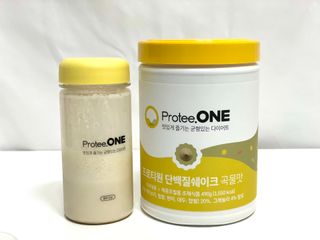 프로티원 단백질쉐이크 곡물맛 2주분 1통+보틀 — 4.5점을 준 리뷰어가 2021년 4월 올린 사용 사진