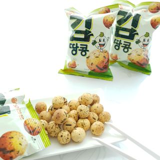 오리온 오징어땅콩의 짭짤고소 신제품, 구운김땅콩 — 5점을 준 리뷰어가 2022년 5월 올린 사용 사진