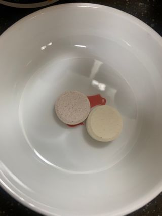 일동제약 마이니 마이니 지니키즈 유산균 츄어블, 멀티비타 set — 2.5점을 준 리뷰어가 2021년 3월 올린 사용 사진
