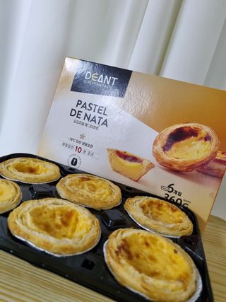 디앙뜨 포르투갈 에그타르트 오리지널 맛+패션후르츠+초콜릿타르트 맛 중 택1 — 4.5점을 준 리뷰어가 2021년 8월 올린 사용 사진