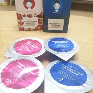 제주인디 카멜리아 블러썸 바이오셀룰로오스 마스크팩 — 5점을 준 리뷰어가 2021년 10월 올린 사용 사진
