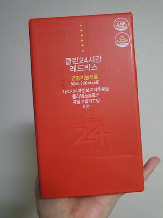 클린24시간 레드박스 1BOX(5포) + 전용보틀(500ml) — 5점을 준 리뷰어가 2024년 1월 올린 사용 사진