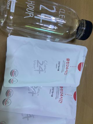 클린24시간 1BOX(5포) + 전용보틀(500ml) — 5점을 준 리뷰어가 2022년 7월 올린 사용 사진