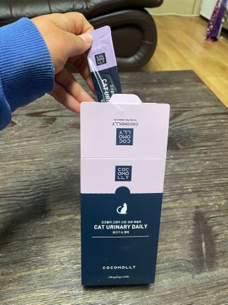 코코몰리 고양이 구강• 헤어볼 데일리 /신장• 요로 데일리 — 5점을 준 리뷰어가 2021년 1월 올린 사용 사진