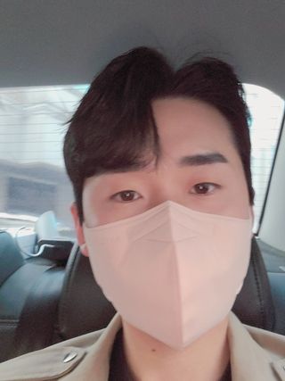 애니가드 셋업메베마스크 (대형 4컬러 + 중형 4컬러) — 5점을 준 리뷰어가 2022년 4월 올린 사용 사진