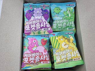 스낵스 포켓솜사탕 4가지맛 🍓딸기🍈멜론🍌바나나🍇포도 (총 20봉) — 5점을 준 리뷰어가 2024년 2월 올린 사용 사진