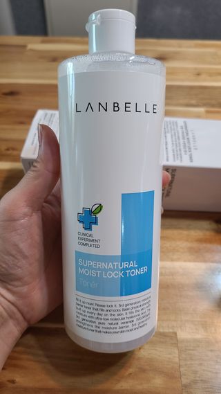 랑벨 수퍼내츄럴 수분잠금 토너 500ml (수분, 보습, 피부장벽 토너) — 5점을 준 리뷰어가 2022년 4월 올린 사용 사진