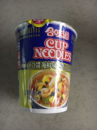 NISSIN 닛신 컵누들  4종 - 씨푸드오리지날, 씨푸드 스파이시, 씨푸드 커리, 씨푸드 XO소스 — 3.5점을 준 리뷰어가 2022년 2월 올린 사용 사진