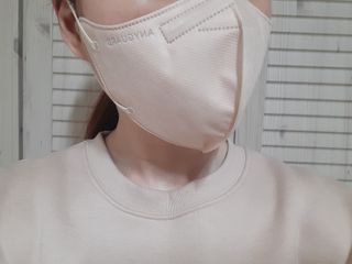 애니가드 셋업마스크 4컬러 각 10매입 [크리미베이지, 캐시미어로즈, 초콜렛브라운, 미드나잇네이비] — 4점을 준 리뷰어가 2022년 2월 올린 사용 사진