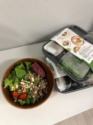 참살이도시락 작심삼일 샐러드도시락 3개 맛보기 새벽배송 또는 택배배송 — 5점을 준 리뷰어가 2021년 8월 올린 사용 사진