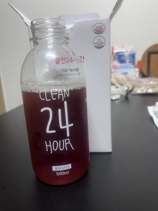 클린24시간 1BOX(5포) + 전용보틀(500ml) — 4점을 준 리뷰어가 2023년 7월 올린 사용 사진