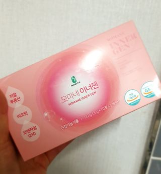 [모마네] 이너뷰티 히알루론산 비오틴 코큐텐 저분자피쉬콜라겐 - 3 g 30포 ★석류맛 — 4점을 준 리뷰어가 2021년 12월 올린 사용 사진