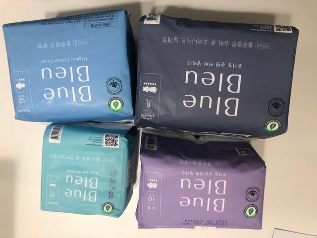 블루블루 유기농 순면 커버 생리대 리뷰 사진