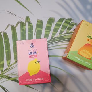 비타앤C 레몬맛, 망고맛 — 5점을 준 리뷰어가 2021년 4월 올린 사용 사진