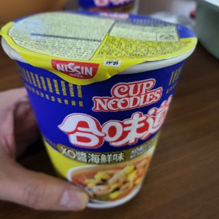 NISSIN 닛신 컵누들  4종 - 씨푸드오리지날, 씨푸드 스파이시, 씨푸드 커리, 씨푸드 XO소스 — 3점을 준 리뷰어가 2023년 1월 올린 사용 사진