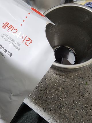 클린24시간 1BOX(5포) + 전용보틀(500ml) — 5점을 준 리뷰어가 2023년 8월 올린 사용 사진