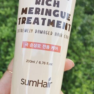 썸헤어 / SUMHAIR 썸헤어 프로틴 리치 머랭 트리트먼트 극손상모 전용 케어 — 4점을 준 리뷰어가 2021년 5월 올린 사용 사진