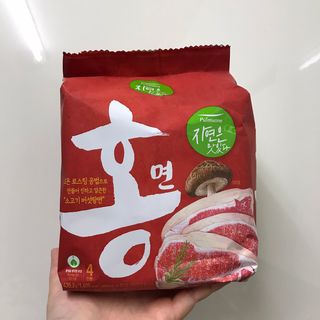 [풀무원] 자연은맛있다 정면, 백면, 홍면  세트 — 3.5점을 준 리뷰어가 2021년 4월 올린 사용 사진