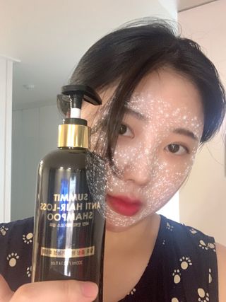 썸헤어 / SUMHAIR 썸헤어  써밋 안티 헤어로스 샴푸+트리트먼트 — 5점을 준 리뷰어가 2021년 5월 올린 사용 사진