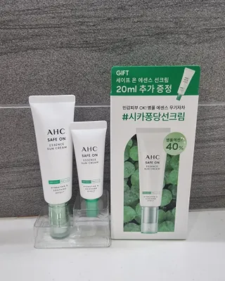 [AHC] 세이프온 에센스 선크림 올리브영 스페셜 증정 기획세트 — 5점을 준 리뷰어가 2022년 6월 올린 사용 사진