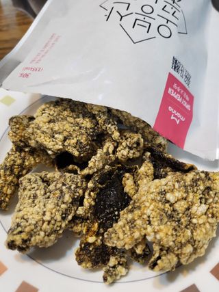 오봉산꽃부각 [만나식품] 오봉산 꽃부각 3가지 맛(오리지널, 새우맛, 매운고추맛) — 5점을 준 리뷰어가 2022년 12월 올린 사용 사진