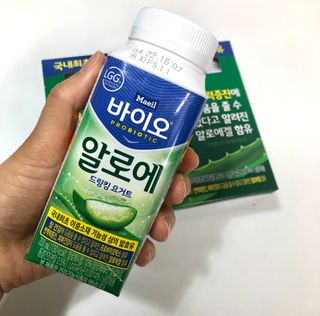 LIVE 매일바이오 알로에 드링킹 요거트 — 5점을 준 리뷰어가 2022년 4월 올린 사용 사진