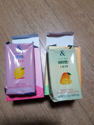비타앤C 레몬맛, 망고맛 — 5점을 준 리뷰어가 2021년 5월 올린 사용 사진