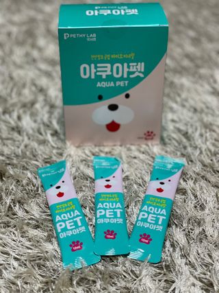 펫시랩 반려견용 액상 프리바이오틱스 아쿠아펫 — 5점을 준 리뷰어가 2021년 2월 올린 사용 사진