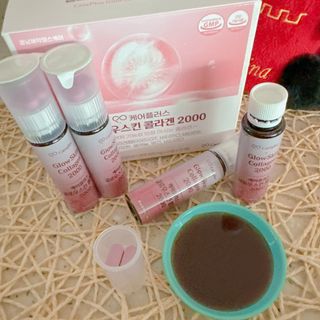 [경남제약헬스케어] 케어플러스 글로우스킨 콜라겐 2000 1박스(10일분) / 피부기능성 이중제형 마시는콜라겐 — 5점을 준 리뷰어가 2024년 7월 올린 사용 사진