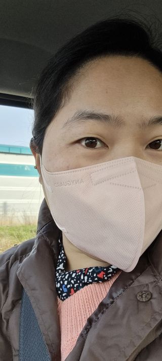 애니가드 셋업메베마스크 (대형 4컬러 + 중형 4컬러) — 5점을 준 리뷰어가 2022년 4월 올린 사용 사진