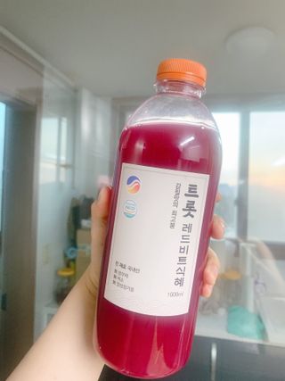 트롯전통식혜 트롯레드비트식혜 1리터 +500리터 — 5점을 준 리뷰어가 2021년 5월 올린 사용 사진
