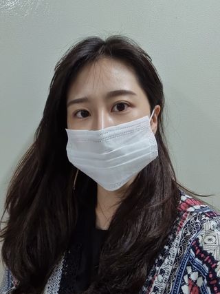 [심폐소생소] 오늘의마스크 KF-AD 비말차단 황사 여름용 마스크 — 5점을 준 리뷰어가 2021년 9월 올린 사용 사진