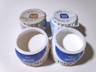 매일바이오 그릭요거트 오리지널 플레인 4개, 로스터리 커피믹스 4개 — 5점을 준 리뷰어가 2021년 12월 올린 사용 사진