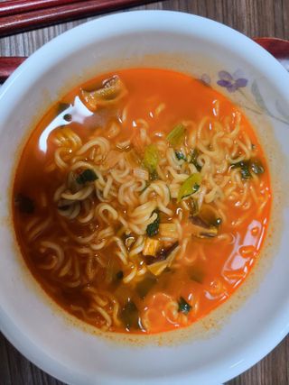 [풀무원] 자연은맛있다 정면, 백면, 홍면  세트 — 4점을 준 리뷰어가 2021년 4월 올린 사용 사진