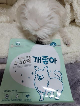 My Pet Care 천연단백질 눈건강에 개좋아 — 5점을 준 리뷰어가 2021년 2월 올린 사용 사진