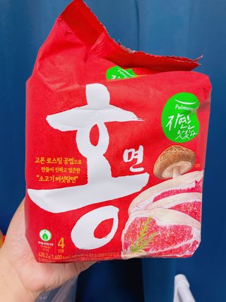 [풀무원] 자연은맛있다 정면, 백면, 홍면  세트 — 5점을 준 리뷰어가 2021년 4월 올린 사용 사진