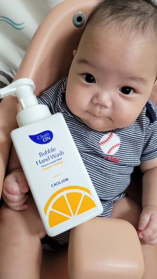 카오리온코스메틱스 클린온 버블 핸드 워시 500ml — 5점을 준 리뷰어가 2021년 8월 올린 사용 사진