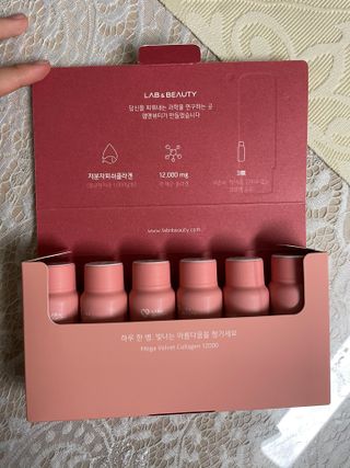 랩앤뷰티 메가 벨벳 콜라겐 12000 — 5점을 준 리뷰어가 2021년 5월 올린 사용 사진