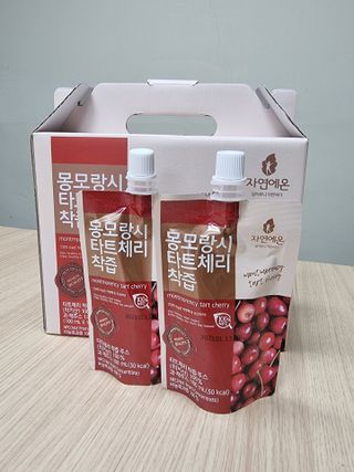 자연에온 몽모랑시 타트체리 3종 세트 구성 - 저분자콜라겐젤리, NFC 착즙주스 — 5점을 준 리뷰어가 2021년 7월 올린 사용 사진