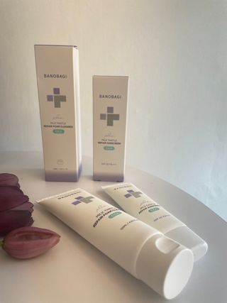 바노바기 코스메틱 바노바기 밀크씨슬 리페어 시카 폼 클렌저 플러스 120ml + 선스크린 플러스 50ml — 5점을 준 리뷰어가 2023년 7월 올린 사용 사진