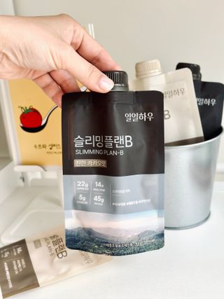 일일하우 슬리밍 플랜B 고소한 귀리맛, 진한 카카오맛 (체중조절식) — 5점을 준 리뷰어가 2023년 7월 올린 사용 사진