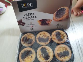 디앙뜨 포르투갈 에그타르트 오리지널 맛+패션후르츠+초콜릿타르트 맛 중 택1 — 5점을 준 리뷰어가 2021년 7월 올린 사용 사진