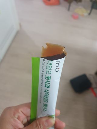 아임오 풋사과 식이섬유 밸런스 젤리 14포 — 4.5점을 준 리뷰어가 2021년 6월 올린 사용 사진