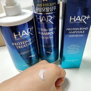 헤어플러스 단백질탈모샴푸 500ml+단백질본드앰플 145ml — 5점을 준 리뷰어가 2021년 3월 올린 사용 사진